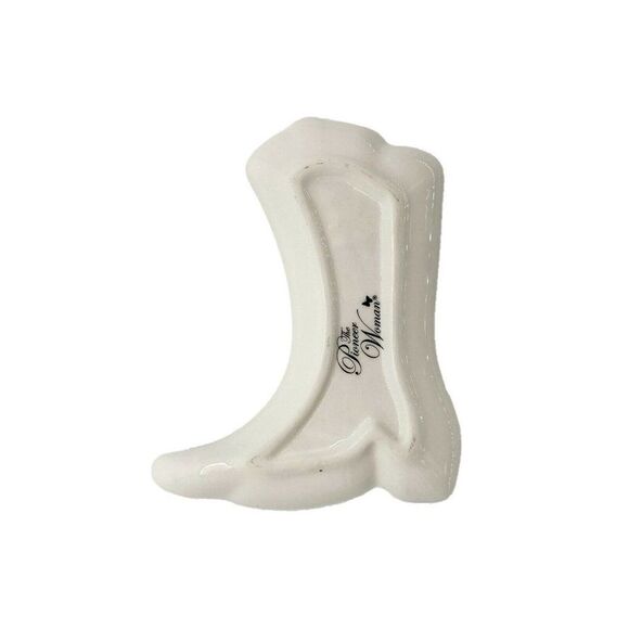 Pioneer Woman Country Western Boot Red Blue Small Plate Trinket Dish Stoneware - Picture 4 of 4